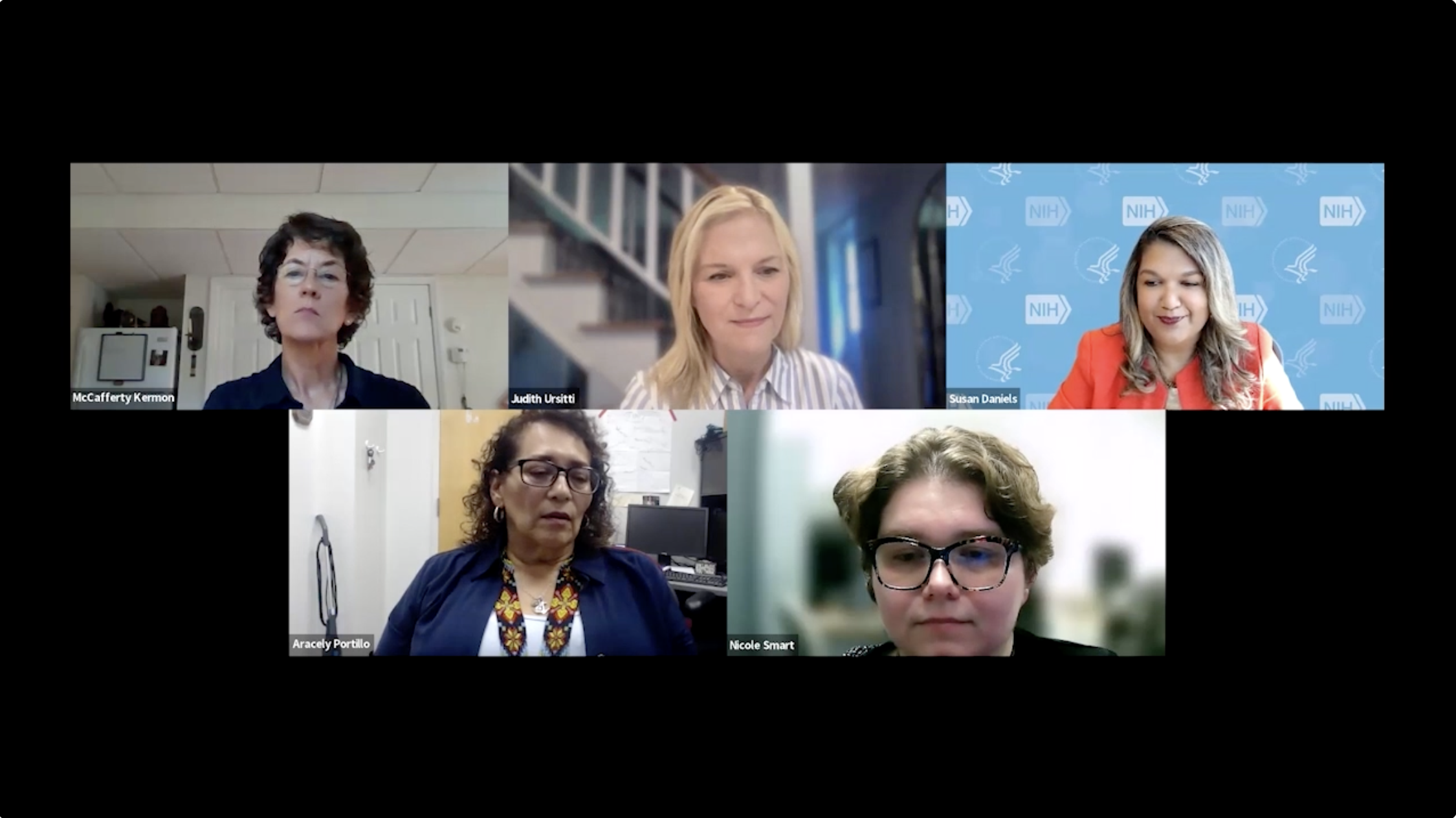 Aracely Portillo participating in the NIH Autism Data Science Initiative public webinar.