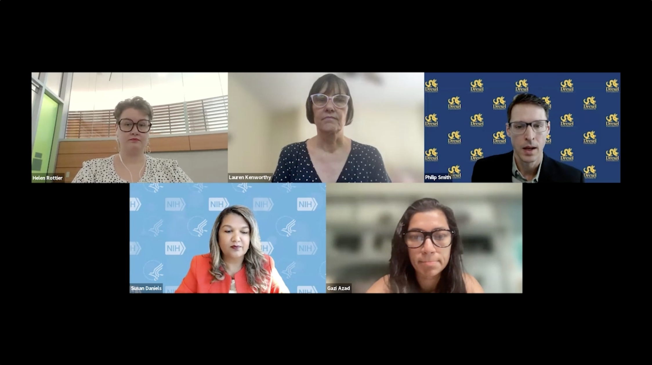 Helen Rottier participating in the NIH Autism Data Science Initiative public webinar.